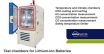 Lithium-ion batteries testing 4, temperature and climate test chambers