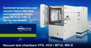Vacuum test chambers VTH, VCH and WT-D, WK-D