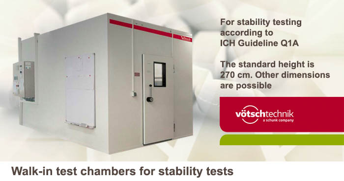 Walk-in test chambers, stability tests, Votsch
