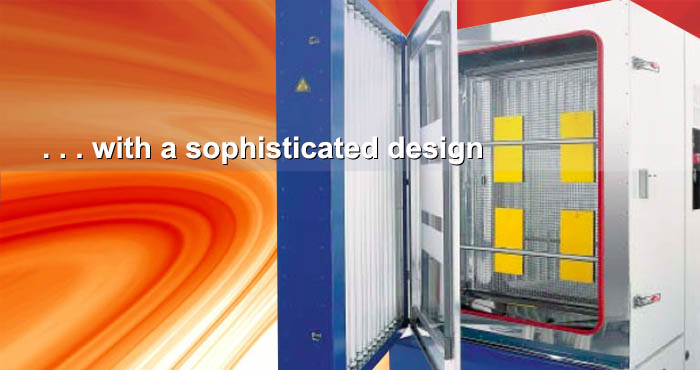 Global-UV test unit for weathering tests