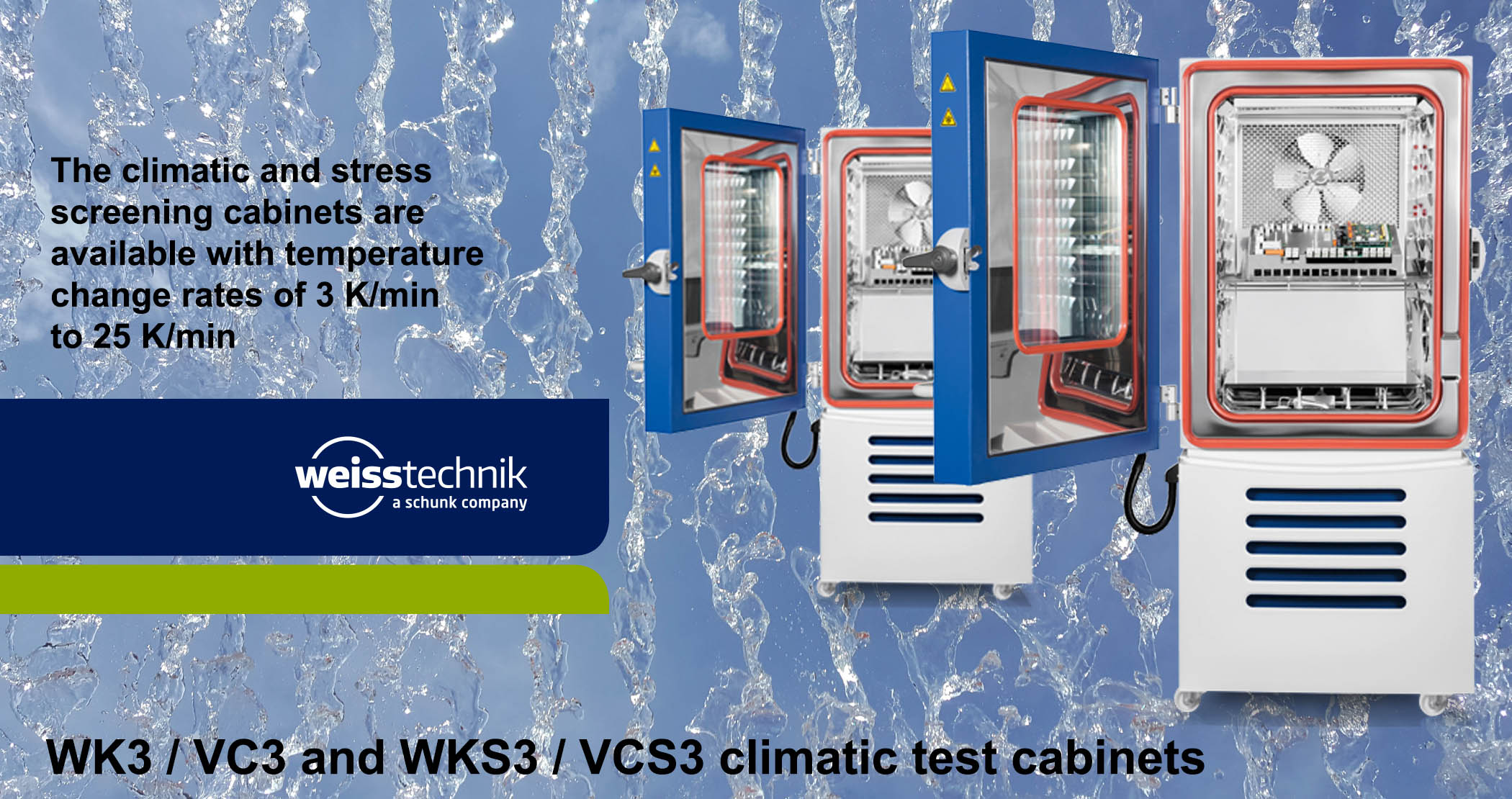 WK3, VC3, WKS3, VCS3 klímakamrák és hősokk tesztkamrák