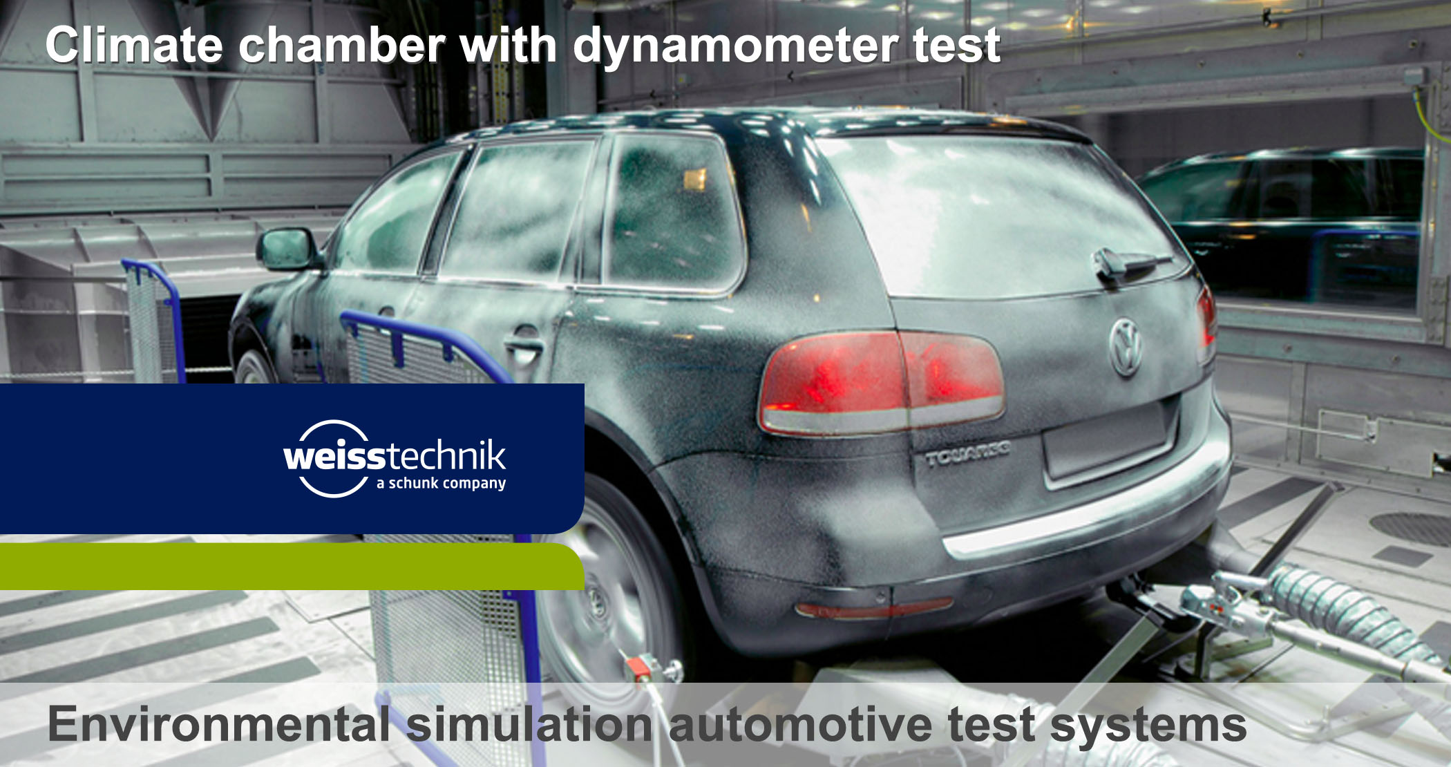 Climate chamber with dynamometer test