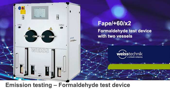 Weiss emission testing, formaldehyde test device